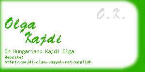 olga kajdi business card